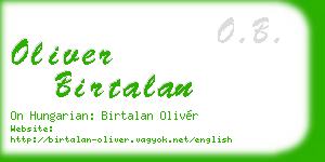 oliver birtalan business card